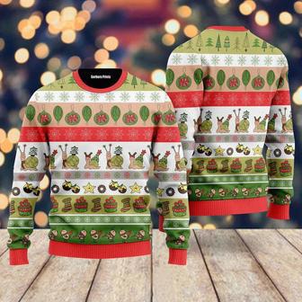 Christmas Funny Smiley Snail Pattern Ugly Christmas Sweater For Men & Women | Favorety CA