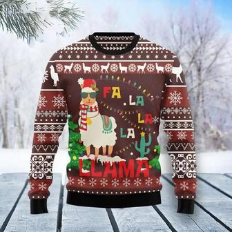 Christmas Llama Falalala Ugly Christmas Sweater, Jumper for men and women | Favorety