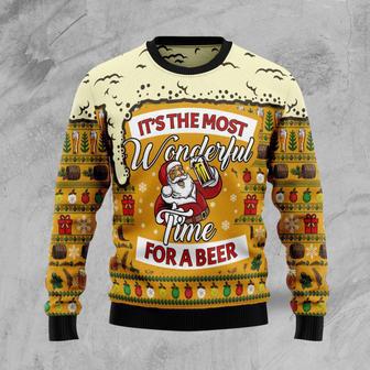 Christmas Most Wonderful Time For Beer Ugly Christmas Sweater | Favorety AU