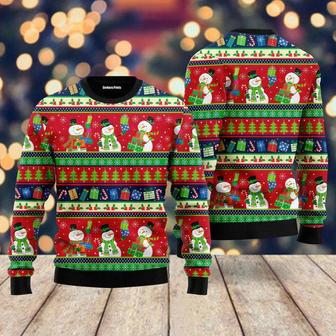 Christmas Snowman With Gifts Ugly Christmas Sweater For Men & Women | Favorety CA