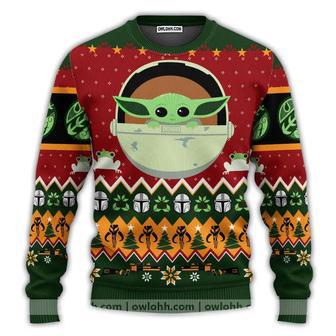 Christmas Star Wars Baby Yoda The Mandalorian – Sweater | Favorety