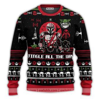 Christmas Star Wars Jingle All The Way Mandalorian Yoda – Sweater – Ugly Christma | Favorety DE