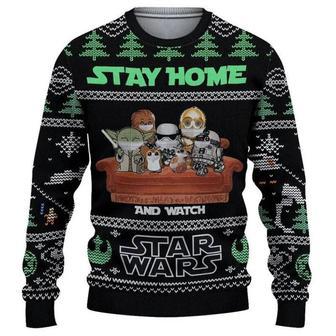 Christmas Star Wars Movies Stay Home – Sweater – Ugly Christmas Sweater | Favorety UK