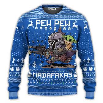 Christmas Star Wars Pew Pew Madafakas Baby Yoda – Sweater – Ugly Christmas Sweater | Favorety AU