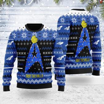 Christmas Sweater Star Trek The Halls Blue | Favorety CA