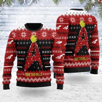 Christmas Sweater Star Trek The Halls Red | Favorety AU