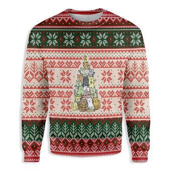 Christmas Tree Made By Cats Ugly Christmas Sweater | Favorety CA