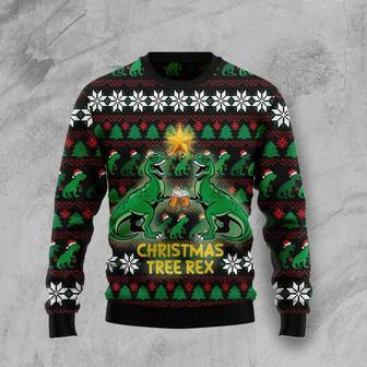 Christmas Tree Rex Ugly Christmas Sweater For Women & Men, Adult | Favorety AU