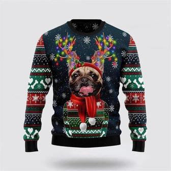 Cool French Bulldog Ugly Christmas Sweater, Jumper – Pet Lover Christmas Sweater | Favorety