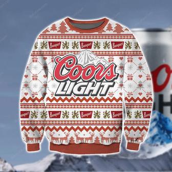 Coors Light Knitting Pattern Print Ugly Christmas Sweater | Favorety