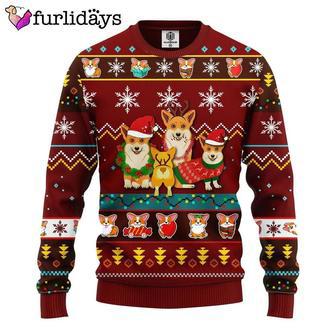 Corgi Cute Ugly Christmas Sweater, Jumper Red Brown – Best Xmas Gifts | Favorety