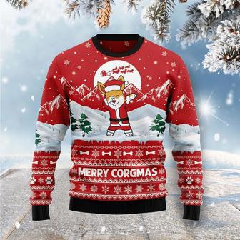 Corgi Dog Merry Xmas Ugly Christmas Sweater | Favorety