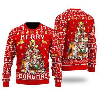 Corgi Lover Merry Xmas Funny Ugly Christmas Sweater For Men & Women Adult | Favorety AU