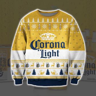 Corona Light Beer Knitting Pattern Print Ugly Christmas Sweater | Favorety DE