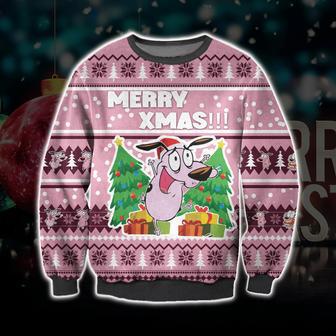 Courage The Cowardly Dog Ugly Christmas Sweater | Favorety