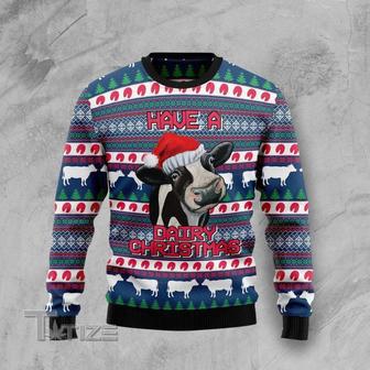 Cow Dairy Christmas Ugly Christmas Sweater | Favorety DE