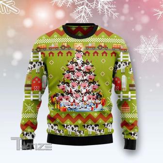 Cow Pine Tree Christmas Ugly Christmas Sweater | Favorety AU