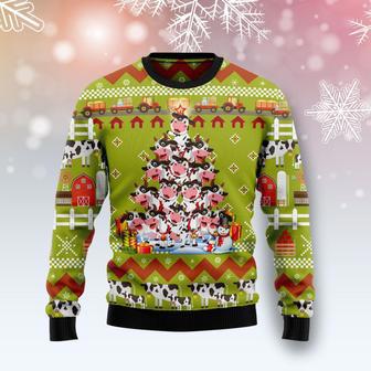 Cow Pine Tree Ugly Christmas Sweater | Favorety AU