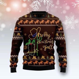 Cowboy Boots Ugly Christmas Sweater, Jumper For Men & Women Adult | Favorety UK