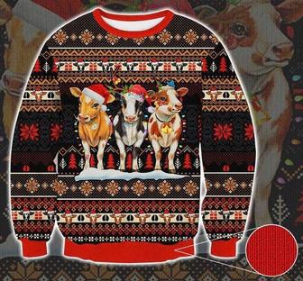 Cows Christmas Light Ugly Christmas Sweater | Favorety UK