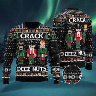 Crack Deez Nuts Nutcracker Ugly Christmas Sweater | Favorety AU