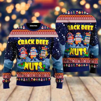 Crack Deez Nuts Nutcracker Ugly Christmas Sweater For Men & Women | Favorety AU