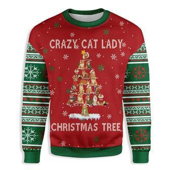 Crazy Cat Lady Christmas Tree Ugly Christmas Sweater | Favorety DE