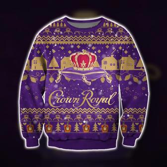 Crown Royal All Over Print Knitting Pattern Ugly Christmas Sweater | Favorety AU