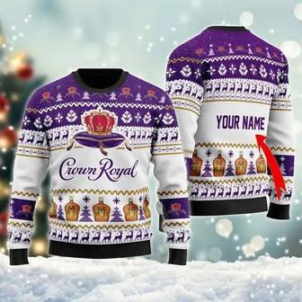 Crown Royal Holiday Custom Ugly Christmas Sweater, Jumpers | Favorety