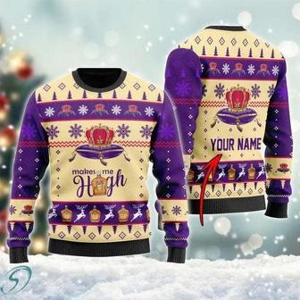 Crown Royal Makes Me High Custom Ugly Christmas Sweater, Jumpers | Favorety AU