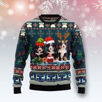 Cute Bernese Mountain Dog Ugly Christmas Sweater | Favorety