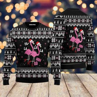 Cute Flamingo Ugly Christmas Sweater For Men & Women | Favorety