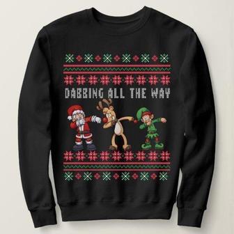 Dabbing All The Way Ugly Christmas Sweater | Favorety DE