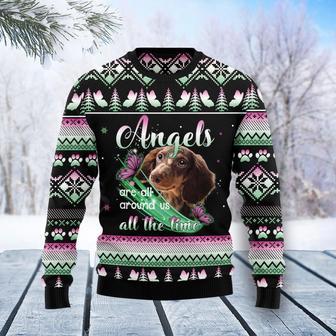 Dachshund Angel Ugly Christmas Sweater | Favorety UK