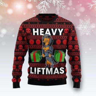 Dachshund Heavy Liftmas Ugly Christmas Sweater | Favorety DE