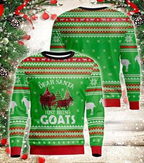 Dear Santa Just Bring Goats Ugly Christmas Sweater | Favorety