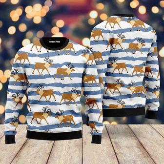 Deer Walking On The Snow Ugly Christmas Sweater For Men & Women | Favorety UK