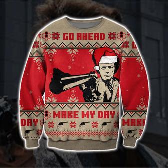 Dirty Harry Print Knitting Pattern Ugly Christmas Sweater | Favorety