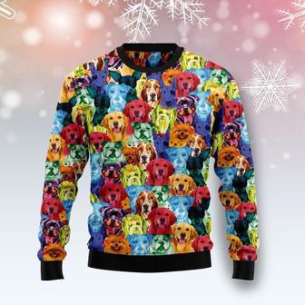 Dog Colorful Ugly Christmas Sweater | Favorety