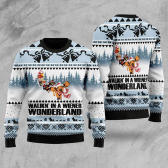 Dog lover Walkin In A Wiener Ugly Christmas Sweater | Favorety UK