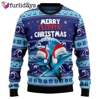 Dolphin Flippin’ Christmas Ugly Christmas Sweater, Jumper – Lover Xmas Sweater Gift | Favorety AU