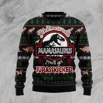 Dont Russ With Mamasaurus Ugly Christmas Sweater | Favorety UK