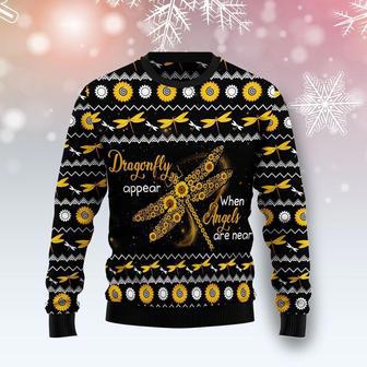 Dragonfly Sunflower Ugly Christmas Sweater | Favorety