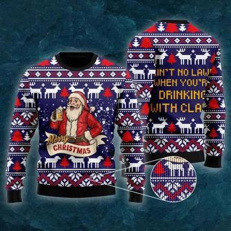 Drinking With Claus Ugly Christmas Sweater, Jumper – Gift For Christmas | Favorety AU