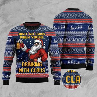 Drinking With Claus Ugly Christmas Sweater | Favorety AU