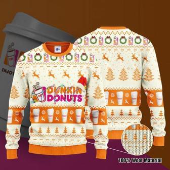 Dunkin’ Donuts Santa Hat Christmas Ugly Christmas Sweater | Favorety AU