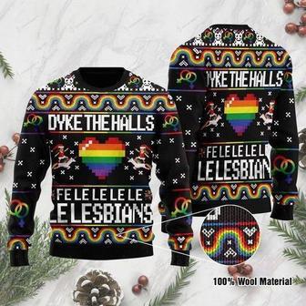 Dyke The Halls Fe Le Le Le Le Le Lesbians Ugly Christmas Sweater | Favorety AU