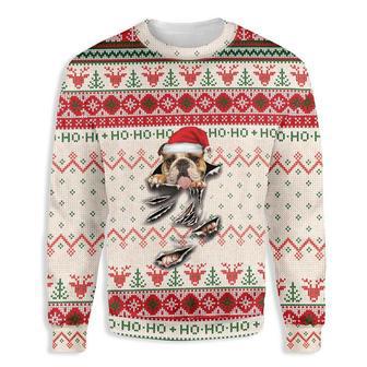 English Bulldog Scratch Ugly Christmas Sweater | Favorety UK