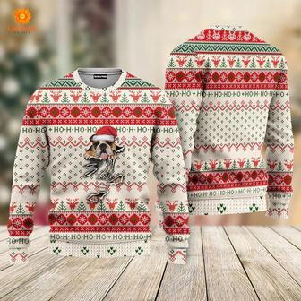 English Bulldog Scratch Ugly Christmas Sweater For Men & Women | Favorety CA