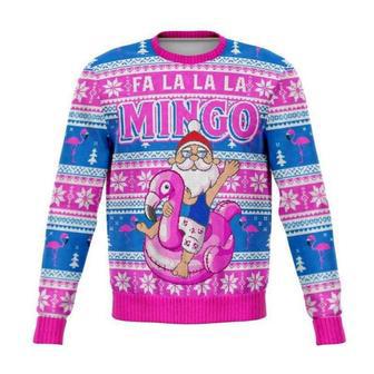 Fa la la la Santa Claws Flamingo Ugly Christmas Sweater | Favorety AU